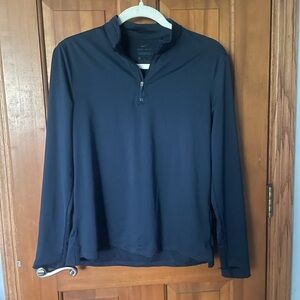 Nike Navy fine stripes DRI-FIT Standard Fit 1/4 zip